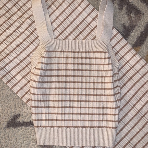 Knit Striped Set - Tank & Skirt - Picture 1 of 3